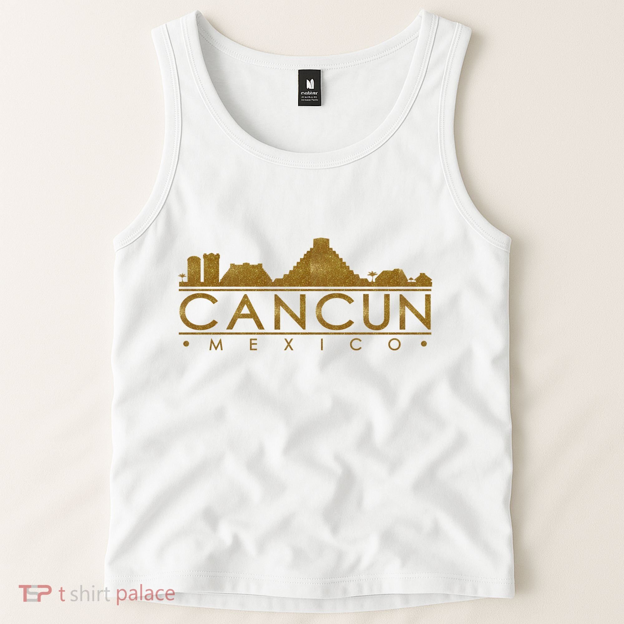 Cancun Limited Edition Gold Glitz Tank Top