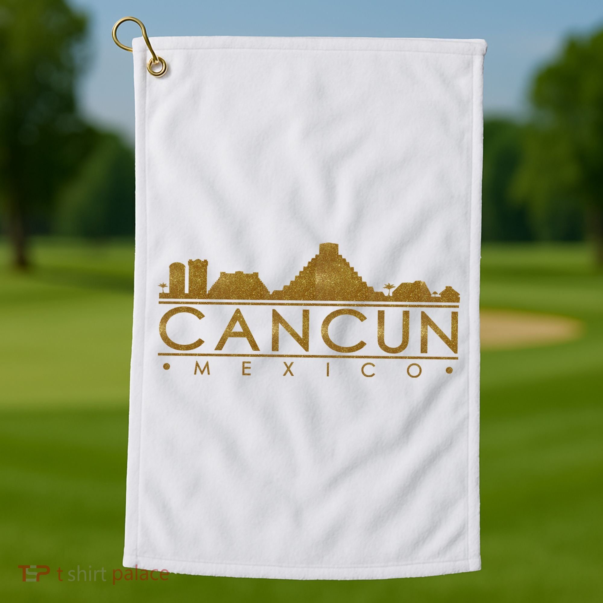 Cancun Limited Edition Gold Glitz Golf Towel