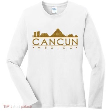 Cancun Limited Edition Gold Glitz Women's Long Sleeve Shirt