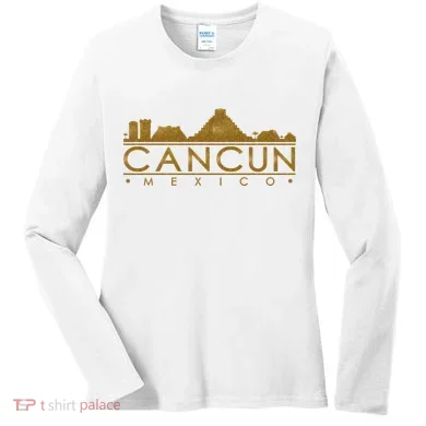Cancun Limited Edition Gold Glitz Women's Long Sleeve Shirt