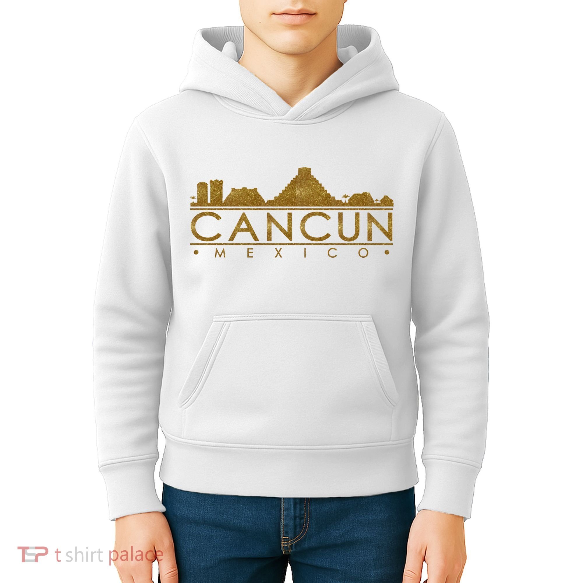 Cancun Limited Edition Gold Glitz Kids Hoodie