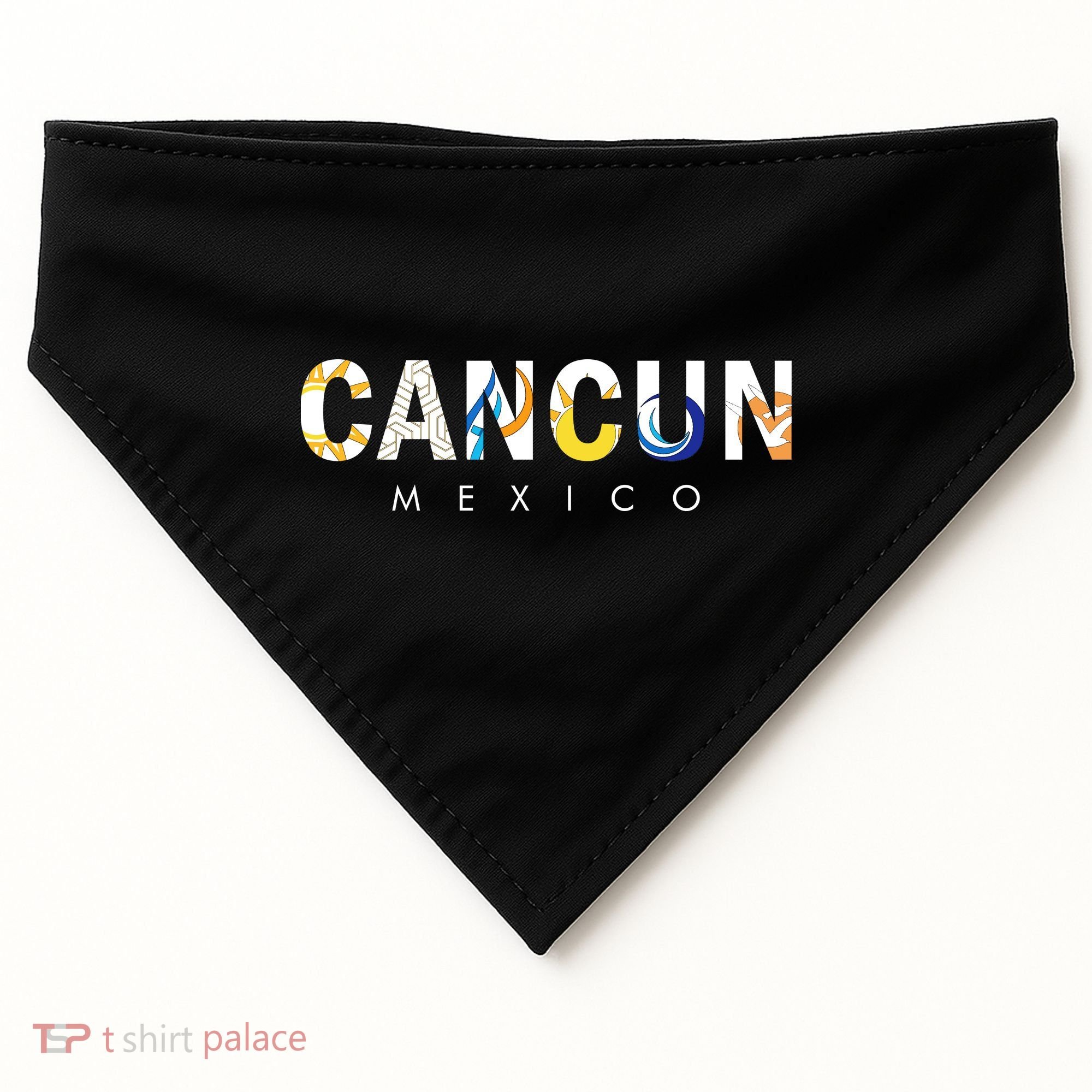 Cancun Mexico USA-Made Doggie Bandana