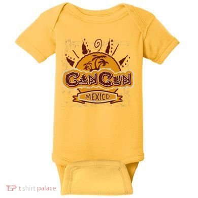 Cancun Mexico Vintage Baby Bodysuit