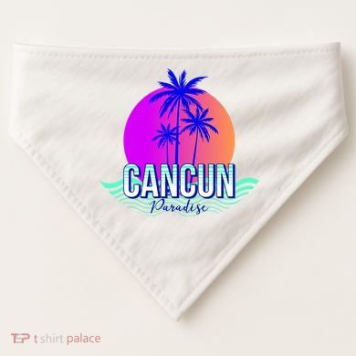 Cancun Paradise USA-Made Doggie Bandana