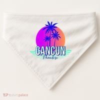 Cancun Paradise USA-Made Doggie Bandana thumb 0