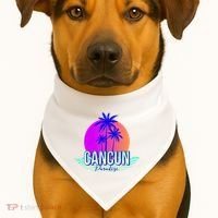 Cancun Paradise USA-Made Doggie Bandana thumb 1
