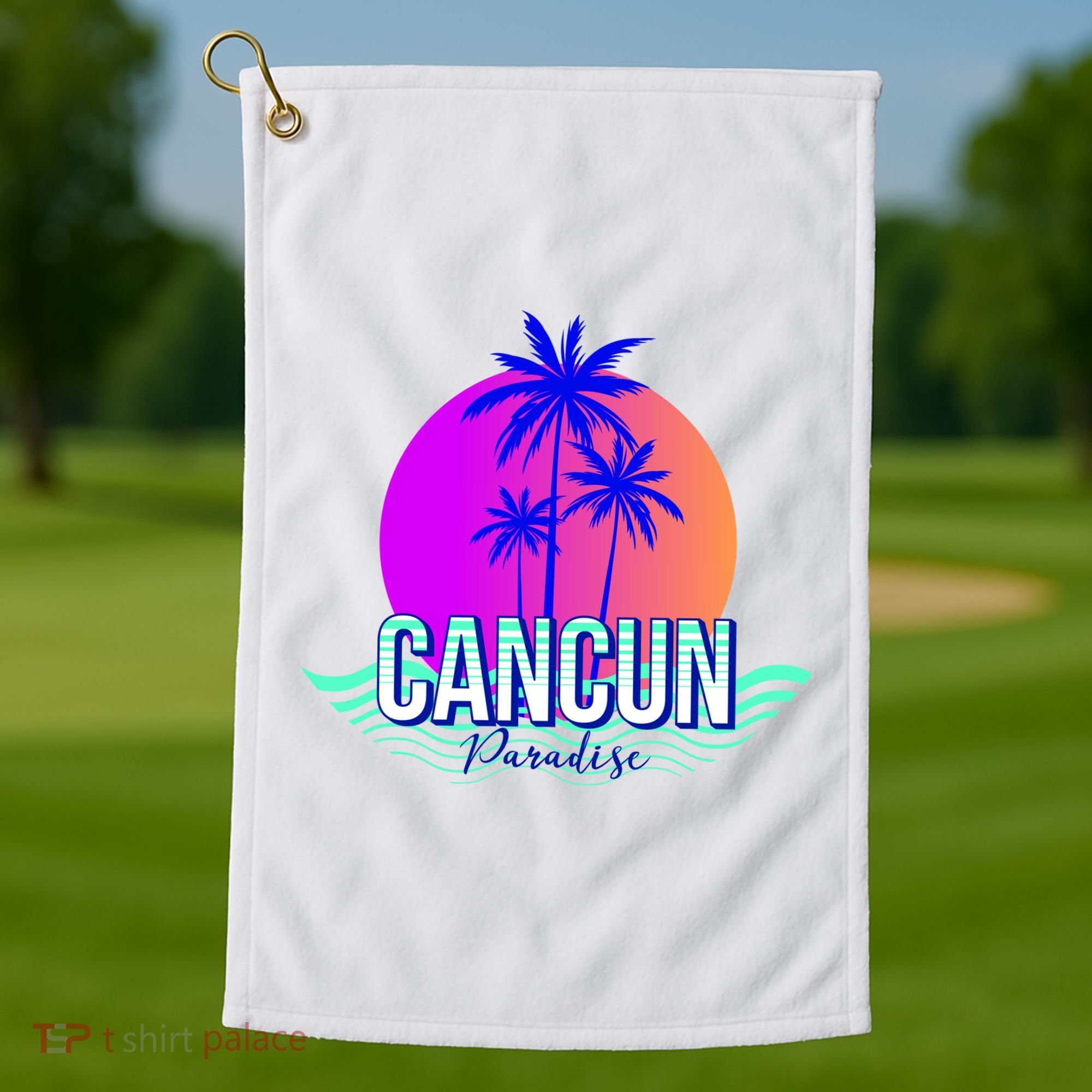 Cancun Paradise Golf Towel