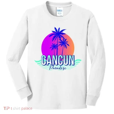 Cancun Paradise Kids Long Sleeve Shirt