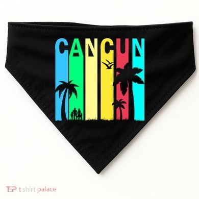 Cancun Retro Logo USA-Made Doggie Bandana