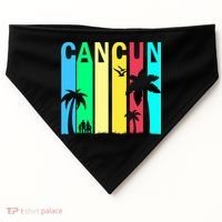 Cancun Retro Logo USA-Made Doggie Bandana thumb 0