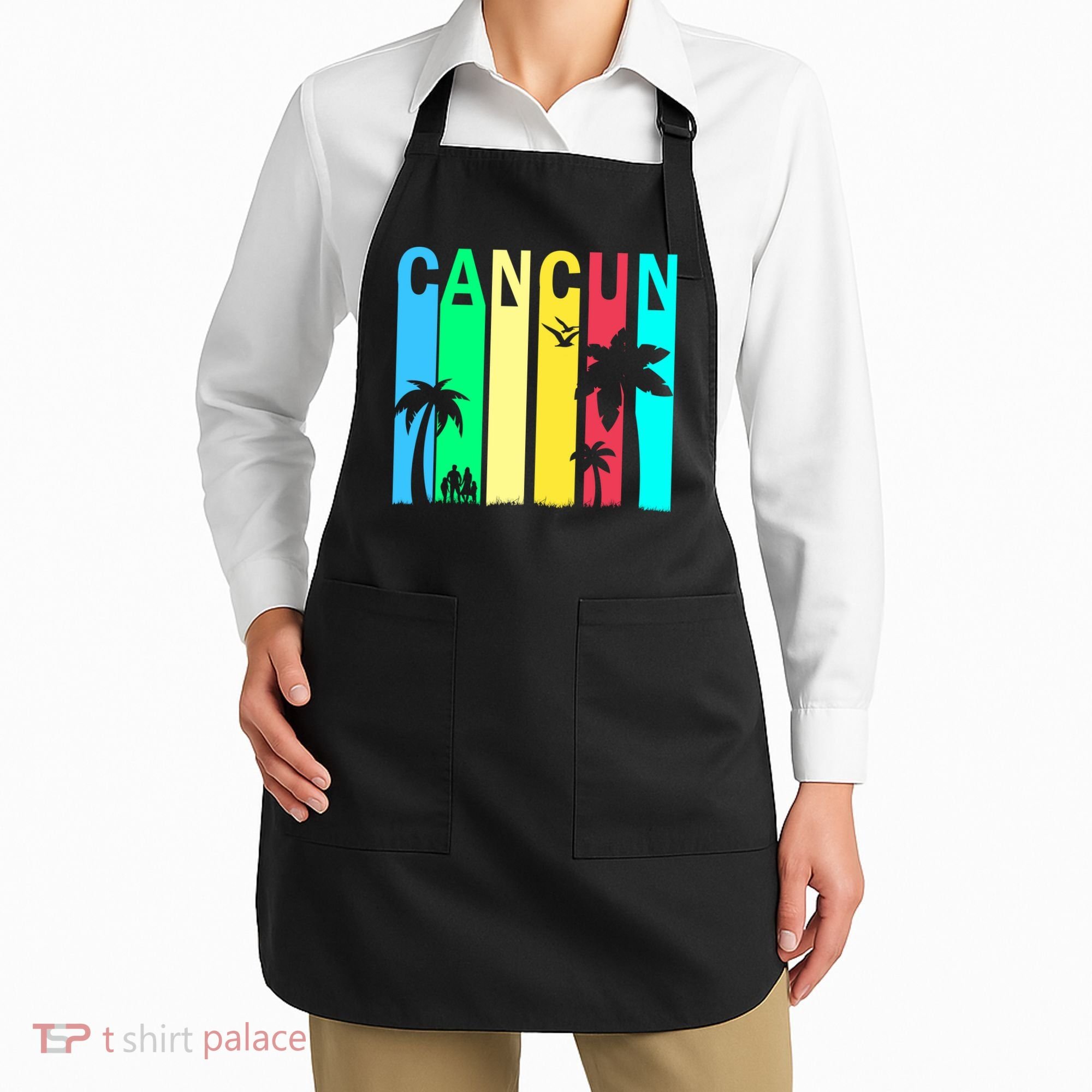 Cancun Retro Logo Apron