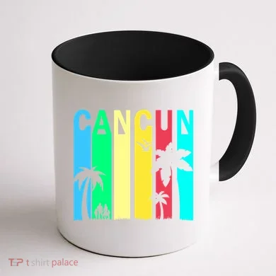 Cancun Retro Logo Coffee Mug back