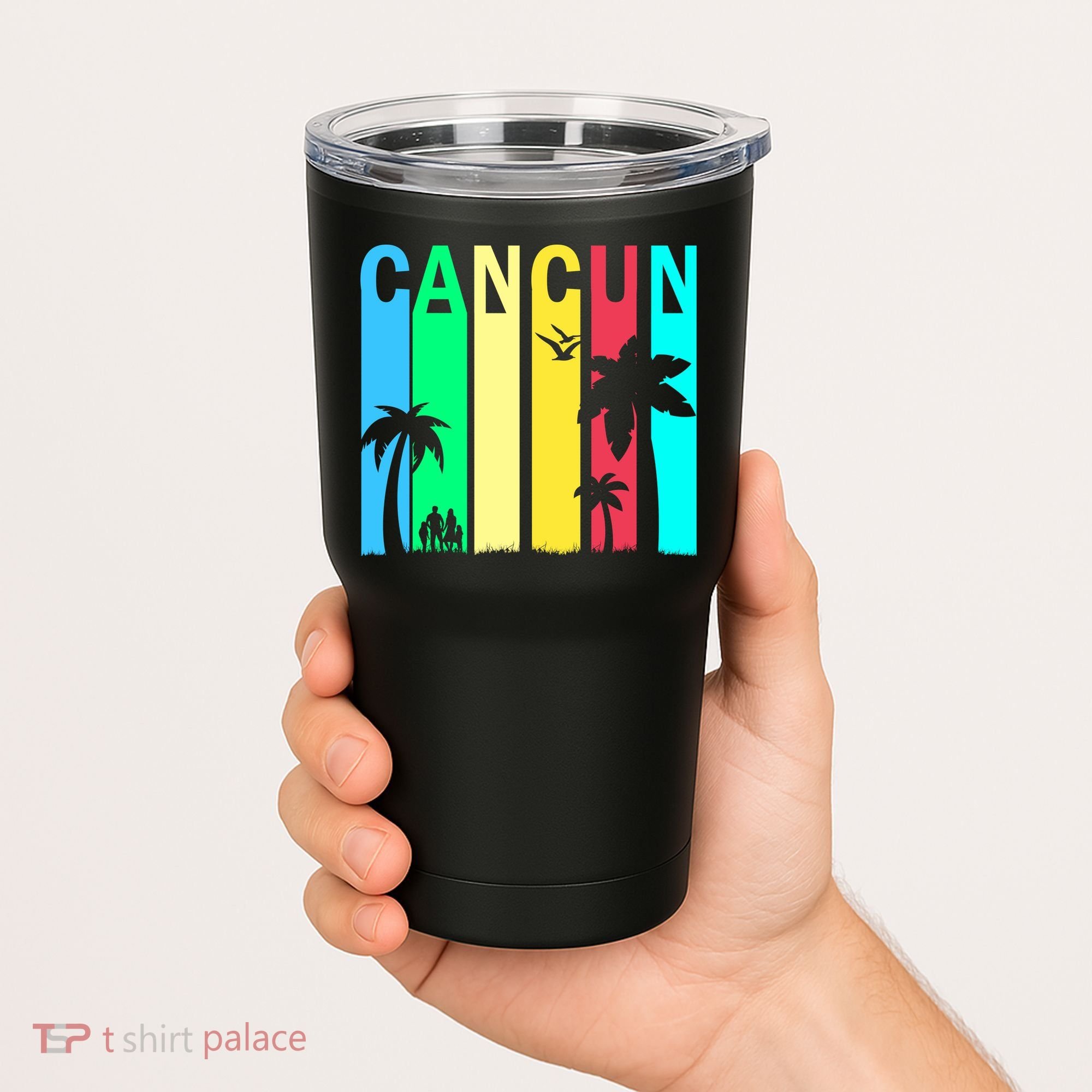 Cancun Retro Logo Tumbler