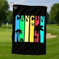 Cancun Retro Logo Golf Towel thumb 1