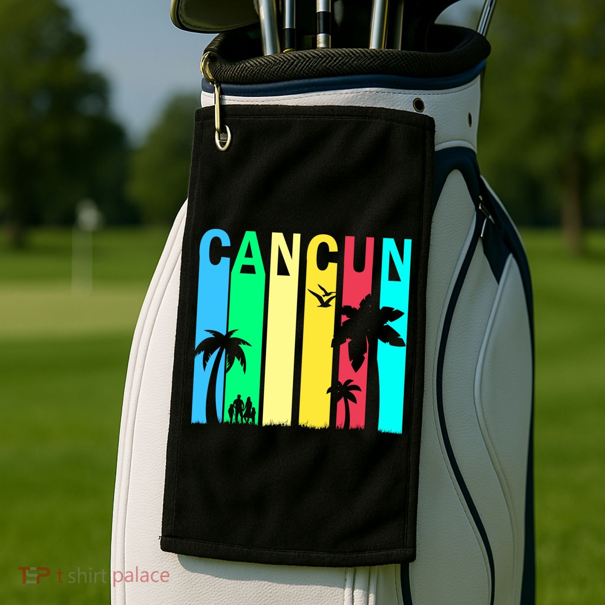 Cancun Retro Logo Golf Towel