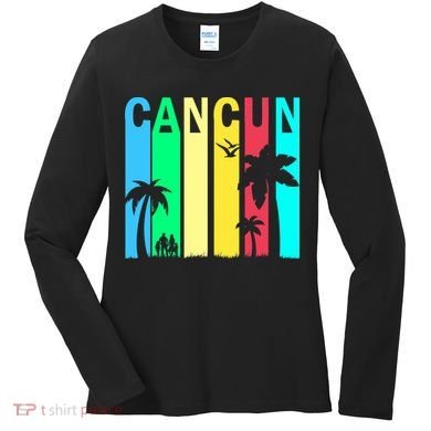 Cancun Retro Logo Women's Long Sleeve Shirt