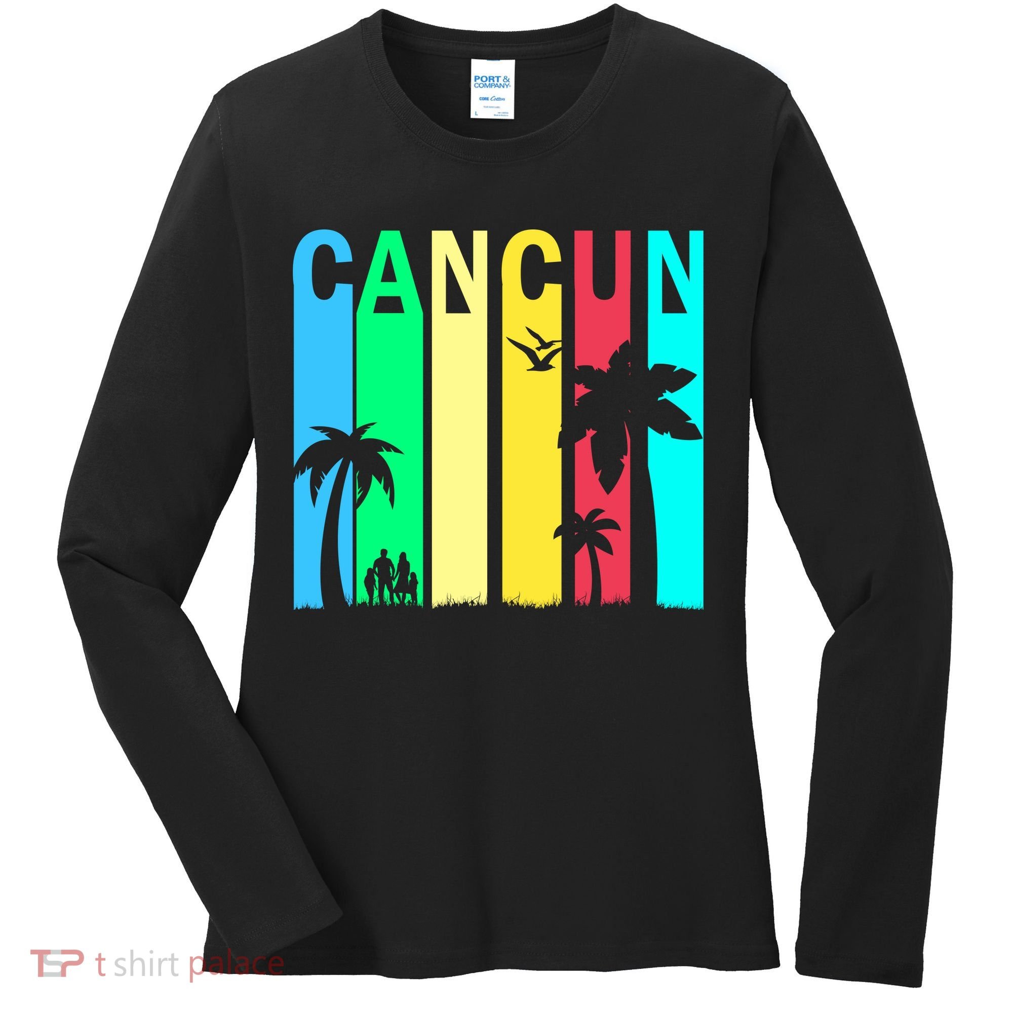 Cancun Retro Logo Women's Long Sleeve Shirt