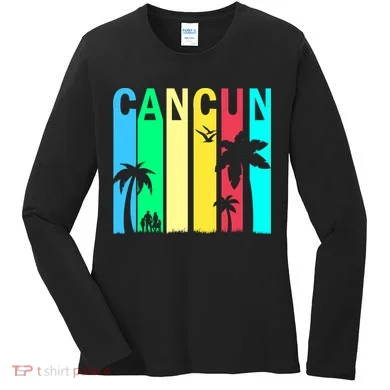 Cancun Retro Logo Women's Long Sleeve Shirt