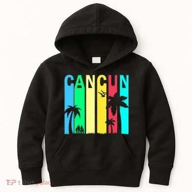 Cancun Retro Logo Kids Hoodie