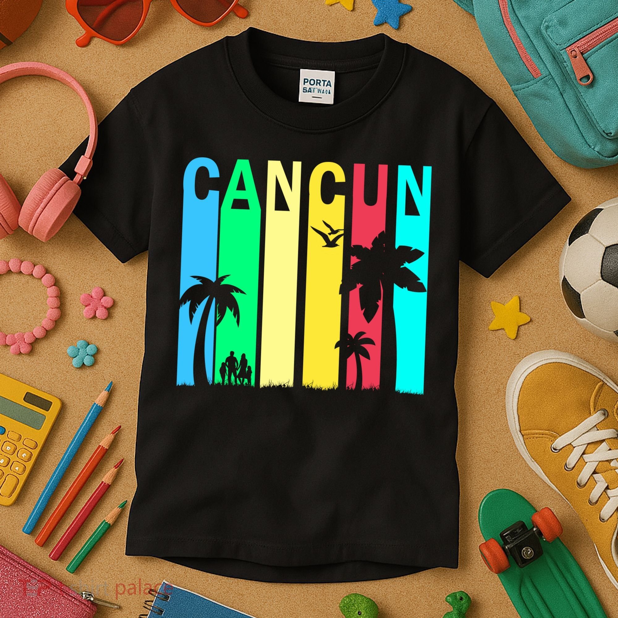 Cancun Retro Logo Kids T-Shirt