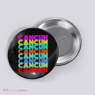 Cancun Retro Techno Button