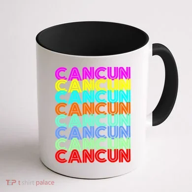 Cancun Retro Techno Coffee Mug back