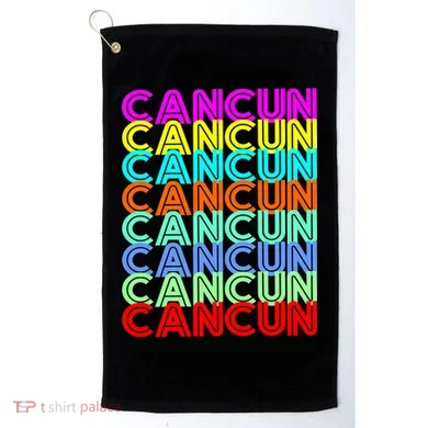 Cancun Retro Techno Golf Towel