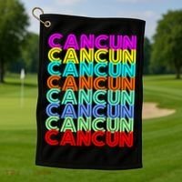 Cancun Retro Techno Golf Towel thumb 1