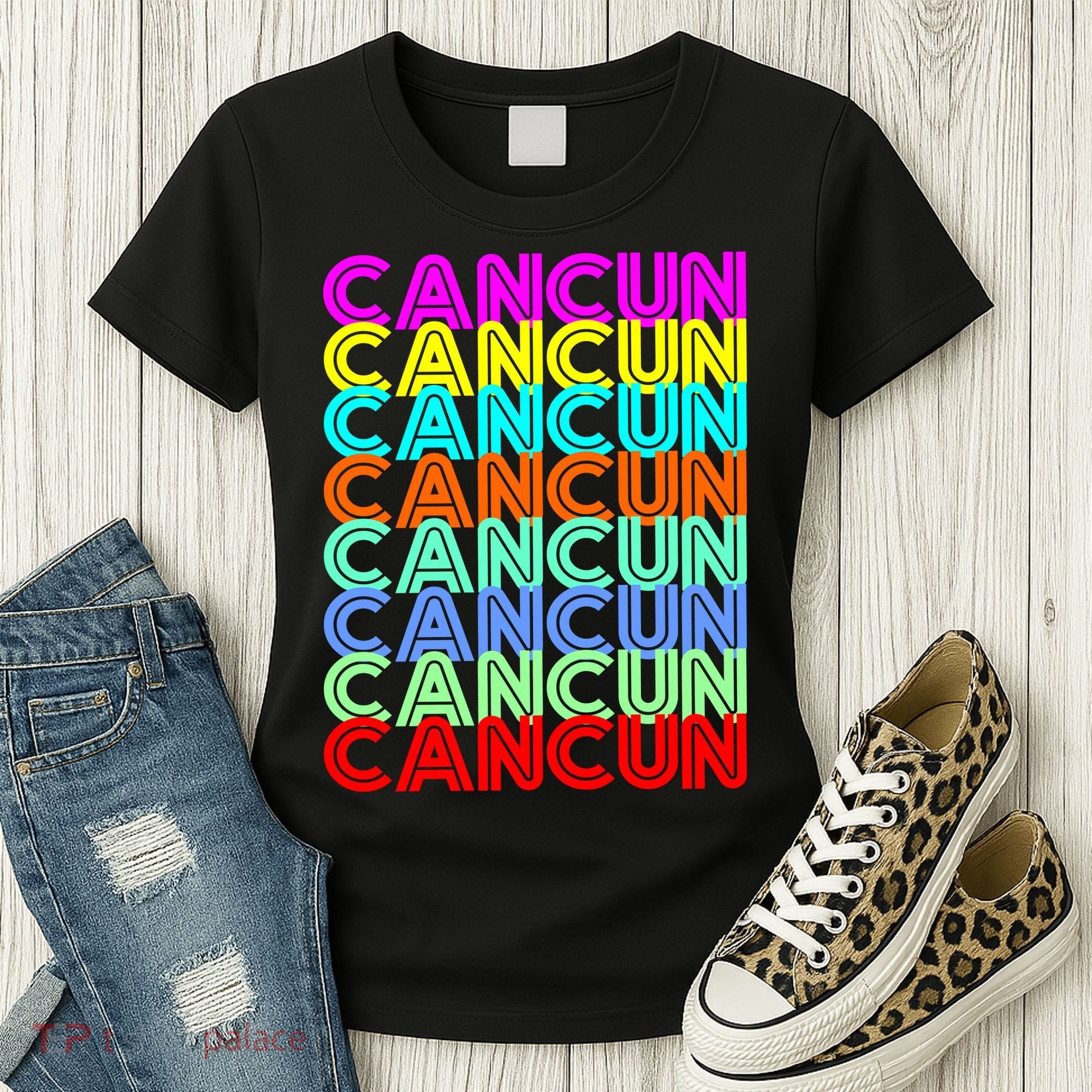Cancun Retro Techno Women's T-Shirt
