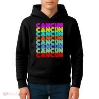 Cancun Retro Techno Kids Hoodie thumb 4