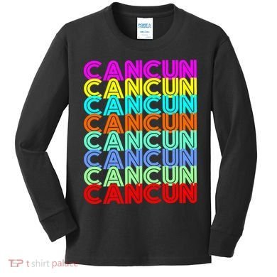 Cancun Retro Techno Kids Long Sleeve Shirt