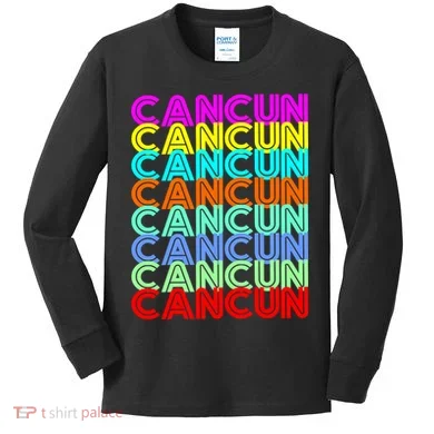 Cancun Retro Techno Kids Long Sleeve Shirt