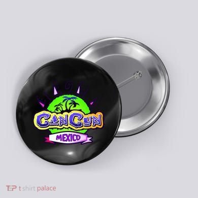 Cancun Tropical Logo Button