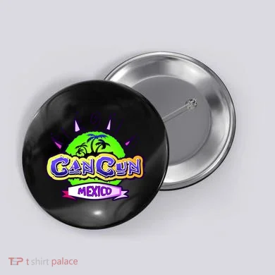 Cancun Tropical Logo Button