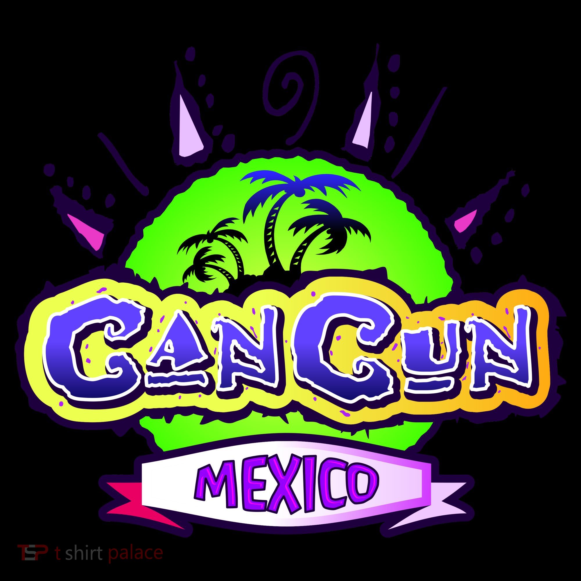 Cancun Tropical Logo Button