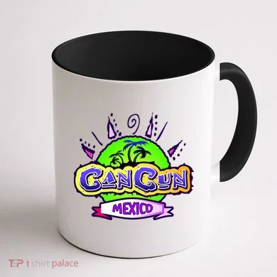 Cancun Tropical Logo Coffee Mug back