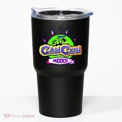 Cancun Tropical Logo Tumbler