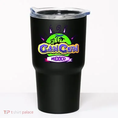 Cancun Tropical Logo Tumbler