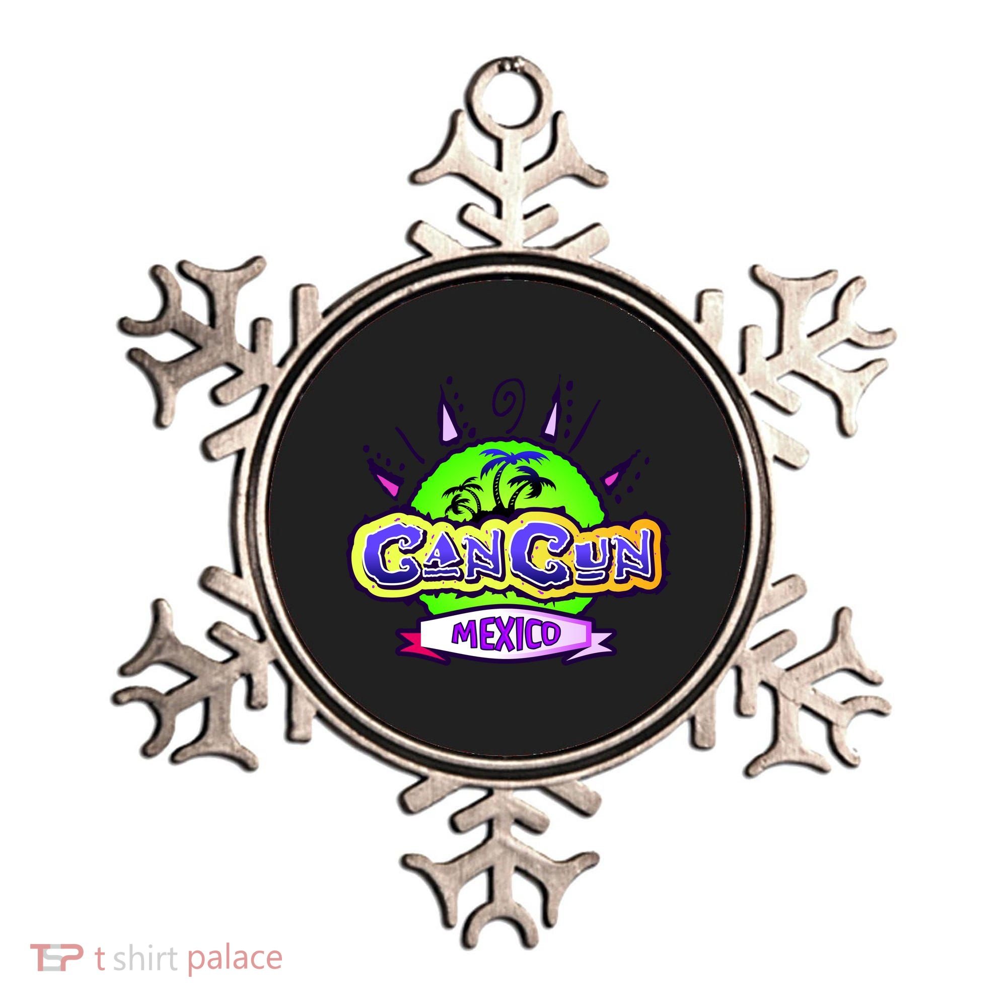 Cancun Tropical Logo Ornament
