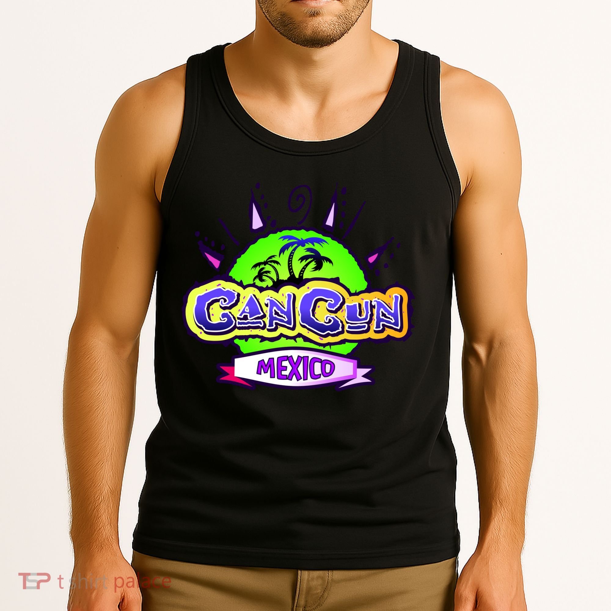 Cancun Tropical Logo Tank Top