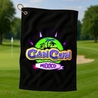 Cancun Tropical Logo Golf Towel thumb 1