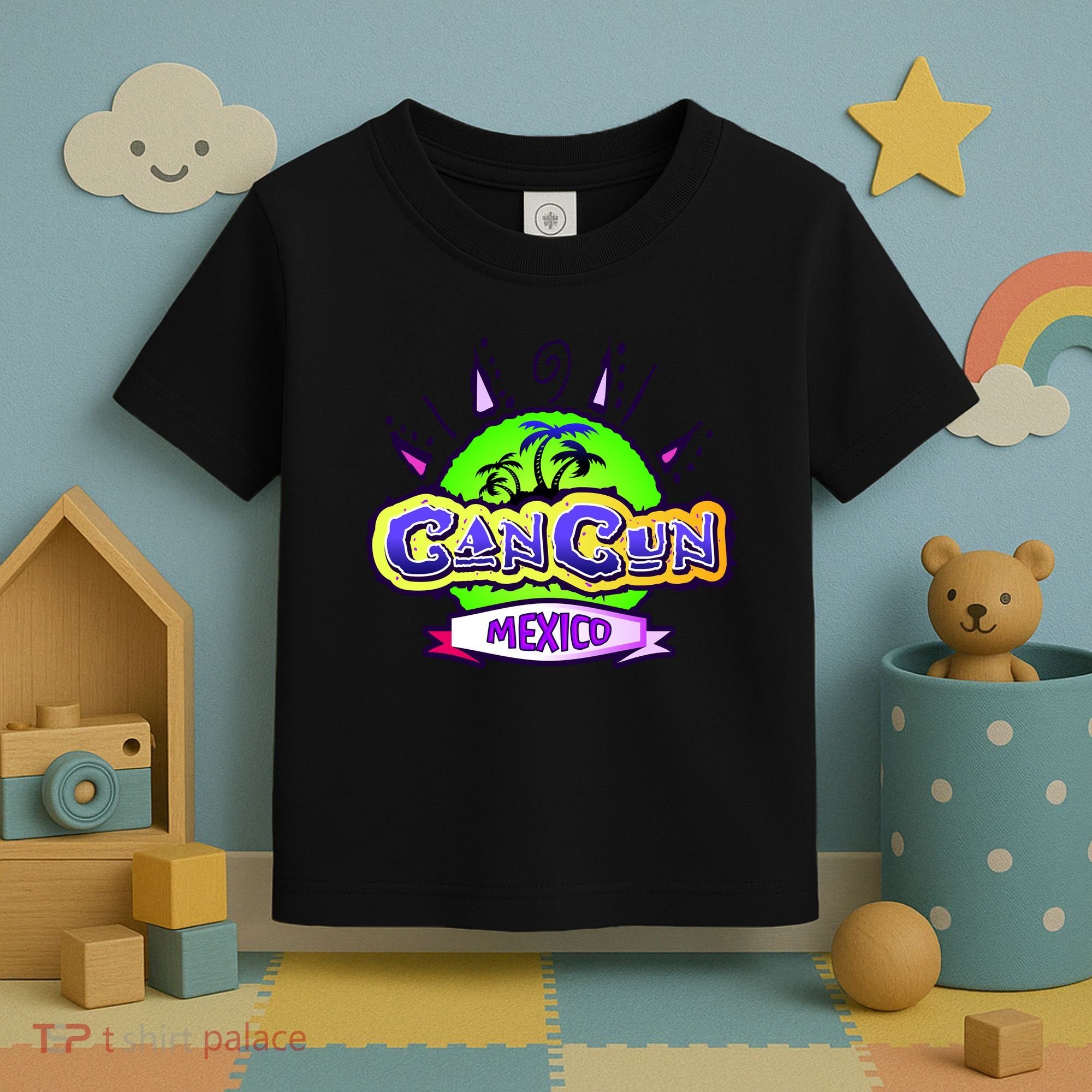 Cancun Tropical Logo Toddler T-Shirt