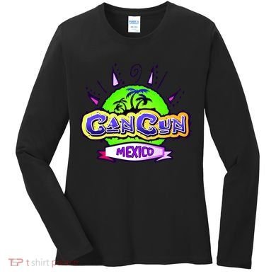 Cancun Tropical Logo Women's Long Sleeve Shirt