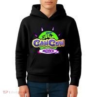 Cancun Tropical Logo Kids Hoodie thumb 4