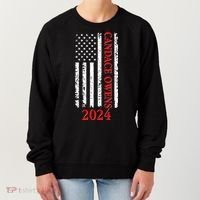 Candace Owens 2024 Distressed US Flag Women's Sweatshirt thumb 0