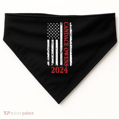 Candace Owens 2024 Distressed US Flag USA-Made Doggie Bandana
