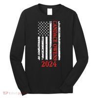 Candace Owens 2024 Distressed US Flag Long Sleeve Shirt thumb 0