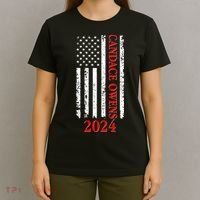 Candace Owens 2024 Distressed US Flag T-Shirt thumb 4