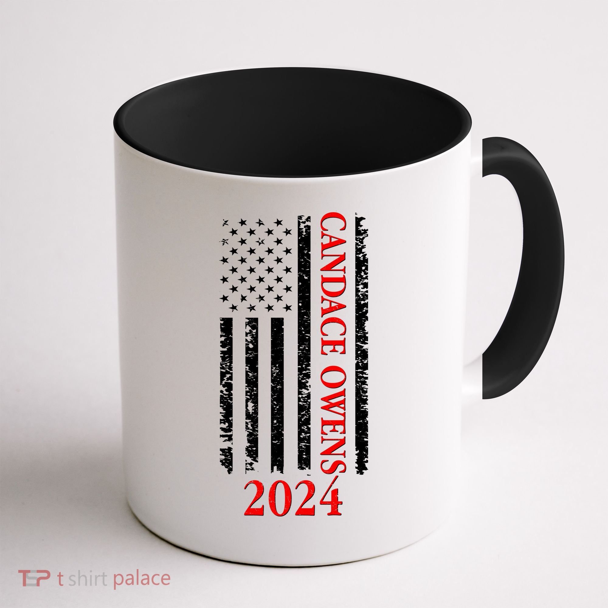 Candace Owens 2024 Distressed US Flag Coffee Mug