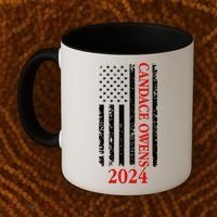 Candace Owens 2024 Distressed US Flag Coffee Mug thumb 2